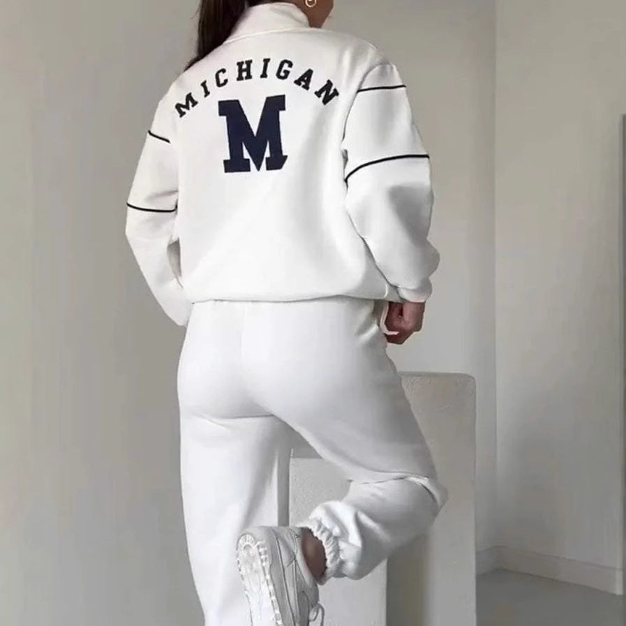 Avslappnad Sweatshirt I 2 Delar Med Mönster - ohneen