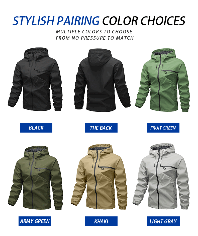 Herrjacka Med Enfärgad Design Och Friluftsstil - ohneen