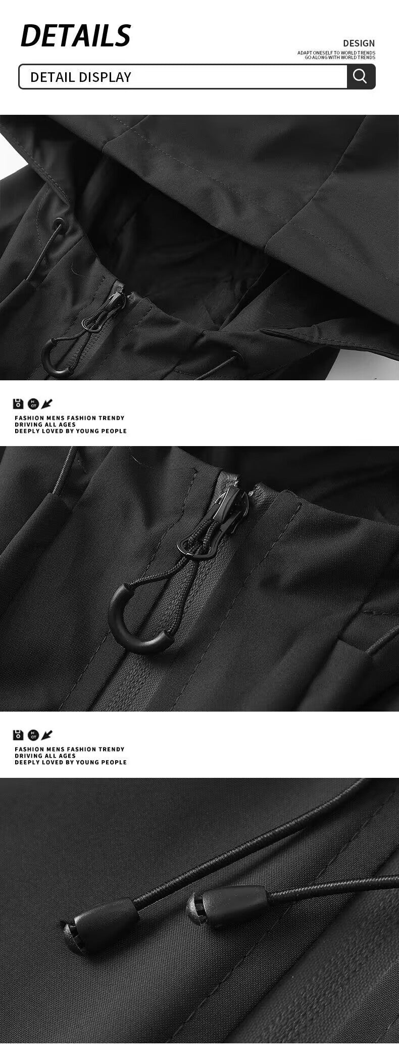 Herrjacka Med Enfärgad Design Och Friluftsstil - ohneen