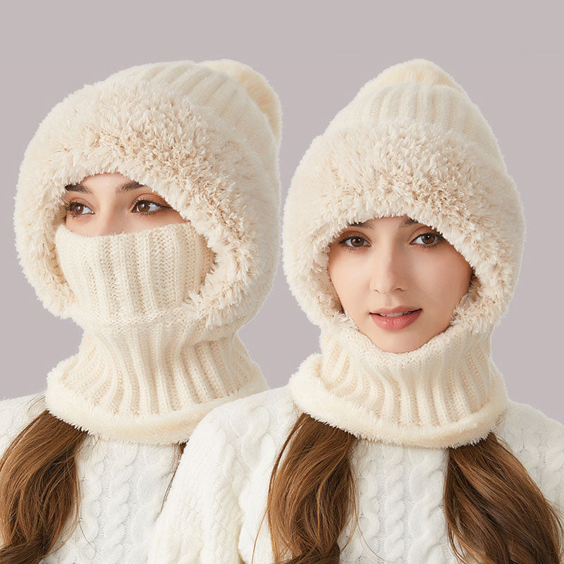 ❄️ 3-in-1 Thick Plush Winter Hat🧣