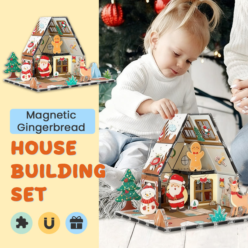 🎄 Magnetiskt Pepparkakshus Byggsats