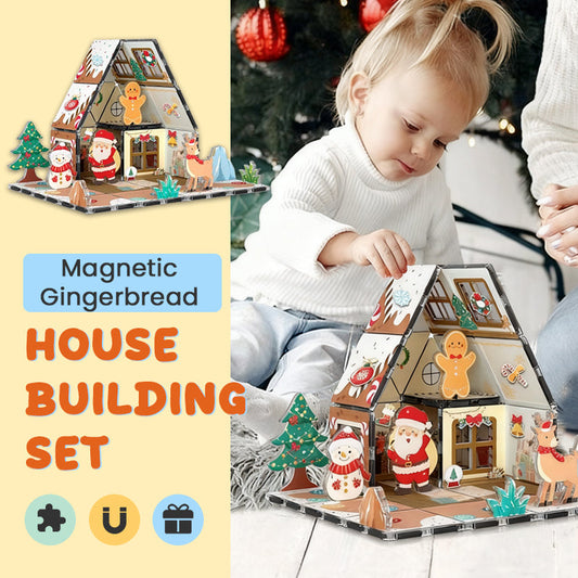 🎄 Magnetiskt Pepparkakshus Byggsats