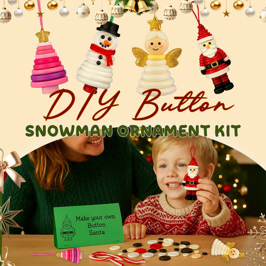 ☃️ DIY-kit för snögubbe-knappdekoration ☃️ - ohneen