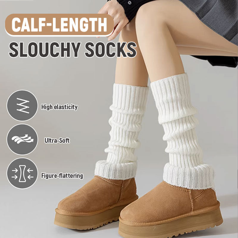 🩰Slouchy Calf Socks for Women – Soft, Over-the-Knee Socks, Anti-Slip Design,Chunky Knit Boot Socks, Cozy Over The Knee Socks for Winter & Boots