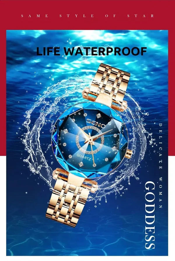 💖Starry stainless steel ladies' watch🎁