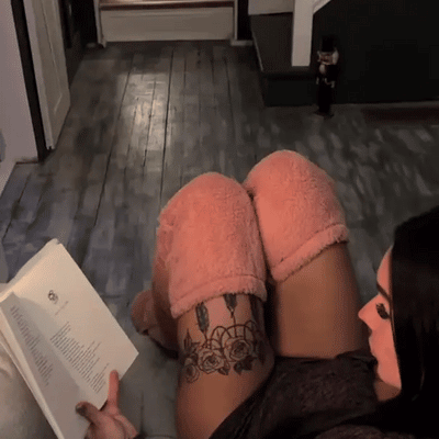 Knästrumpor med gåsdun till jul - ohneen