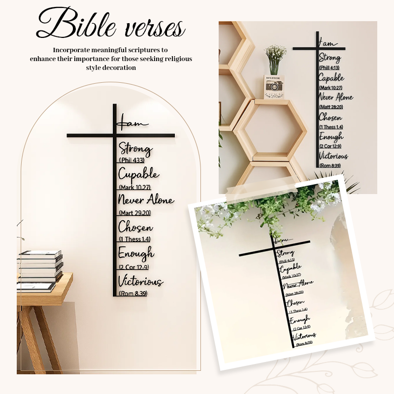 Metallkors väggkonst med Jesus krucifix - ohneen