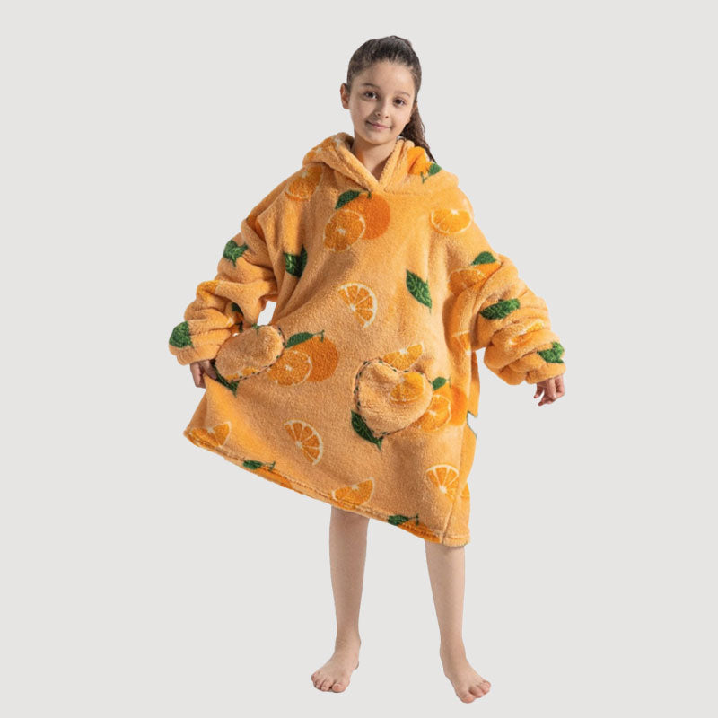 🧸 Damens extra stora filt med huva, supermjuk och varm, bärbar fleece-tröja med luvan, mjuk och bekväm munkjacka med stora fickor. Perfekt julpresent eller alla hjärtans dag-present.