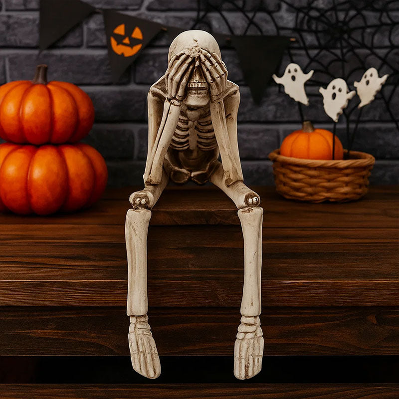 🎃 Skelettprydnad - Se ingen ondska, hör ingen ondska, tala ingen ondska - ohneen