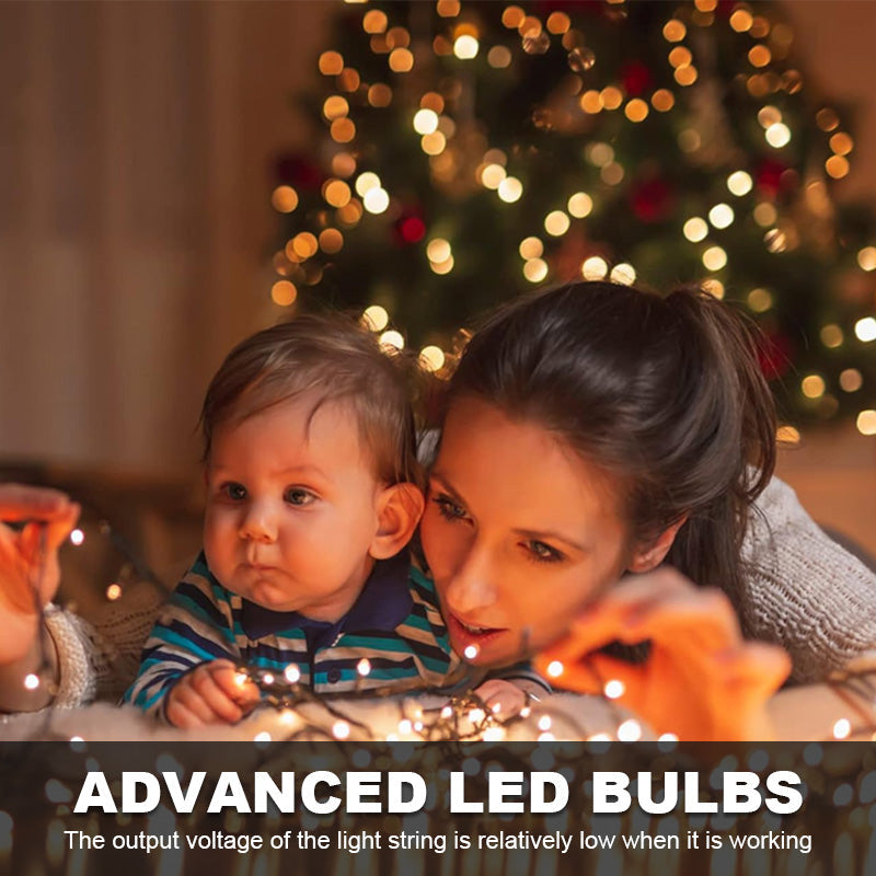 🎄 Led-Ring Julgransbelysning Med Fem Uddar Och Stjärna