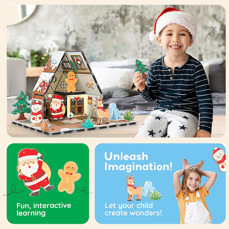 🎄 Magnetiskt Pepparkakshus Byggsats