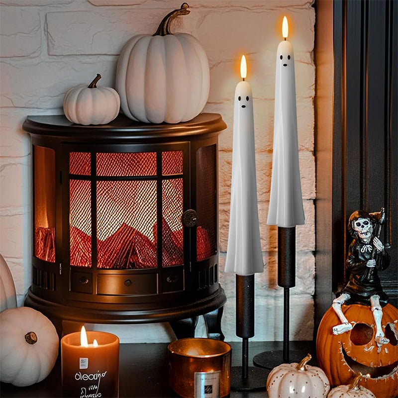 🎃👻 Fjärrstyrt spökljus med 3D-flammande veke 👻🎃 - ohneen
