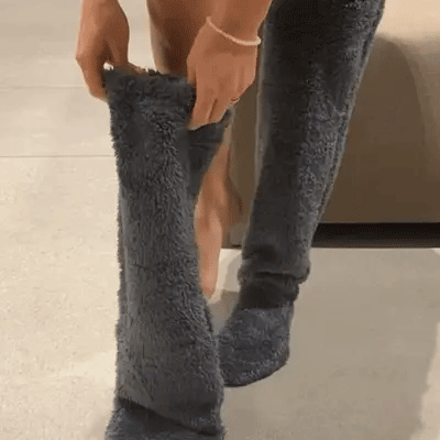 Knästrumpor med gåsdun till jul - ohneen