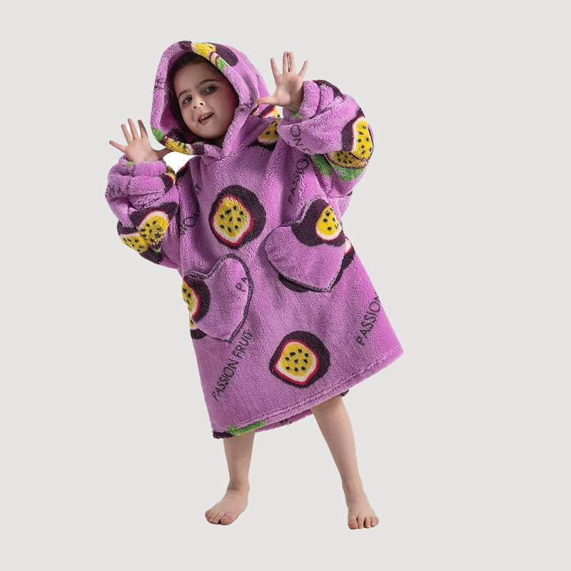 🧸 Damens extra stora filt med huva, supermjuk och varm, bärbar fleece-tröja med luvan, mjuk och bekväm munkjacka med stora fickor. Perfekt julpresent eller alla hjärtans dag-present.