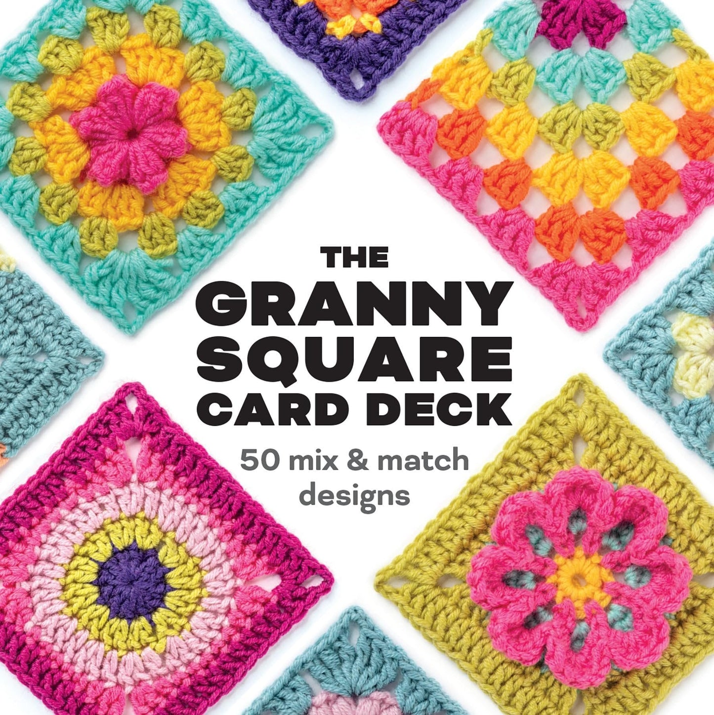 [50 miks og match design]The Granny Square Card Deck/The Granny Square Card Deck,Stickmönsteruppsättning - ohneen