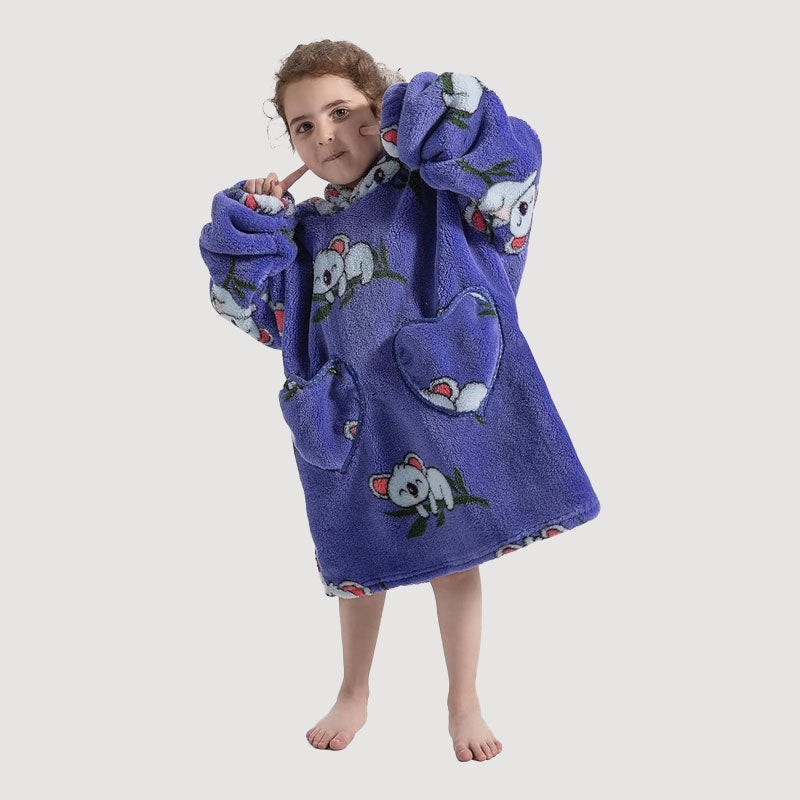 🧸 Damens extra stora filt med huva, supermjuk och varm, bärbar fleece-tröja med luvan, mjuk och bekväm munkjacka med stora fickor. Perfekt julpresent eller alla hjärtans dag-present.