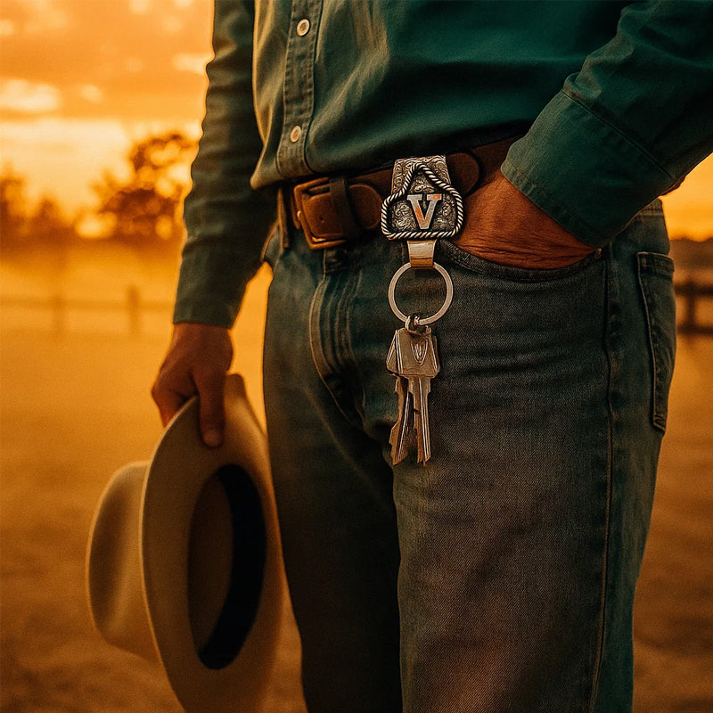 Western Initial Nyckelklämma - ohneen