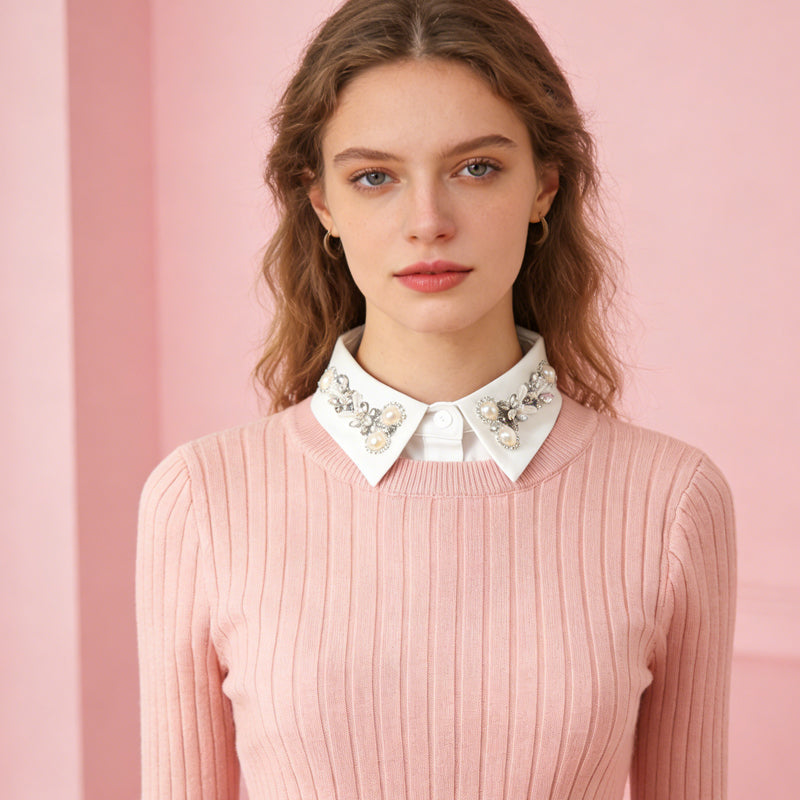 Luxe Detachable Rhinestone Collar for Women | Fashion Fake Collar