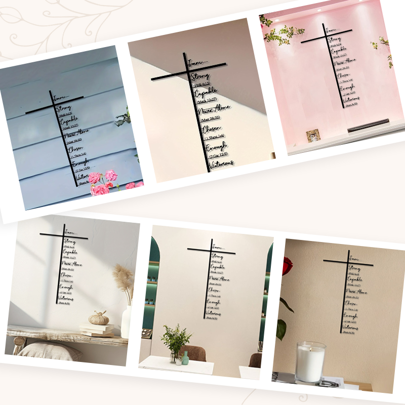 Metallkors väggkonst med Jesus krucifix - ohneen