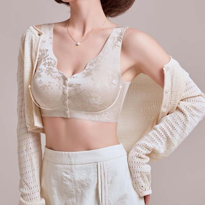 BH med främre stängning i präglad jacquard - ohneen