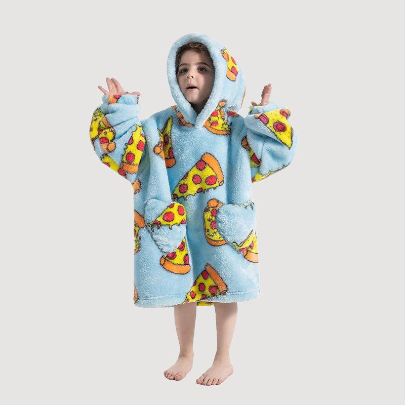 🧸 Damens extra stora filt med huva, supermjuk och varm, bärbar fleece-tröja med luvan, mjuk och bekväm munkjacka med stora fickor. Perfekt julpresent eller alla hjärtans dag-present.