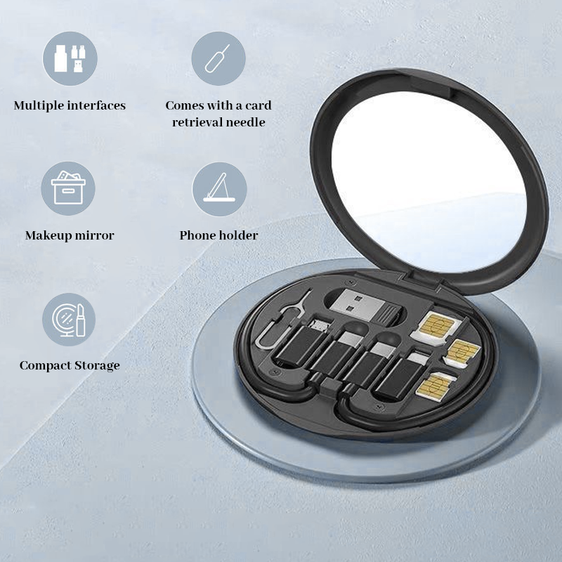 📱5-in-1  Multi USB Charging Adapter Cable Kit-Supports 66W PD