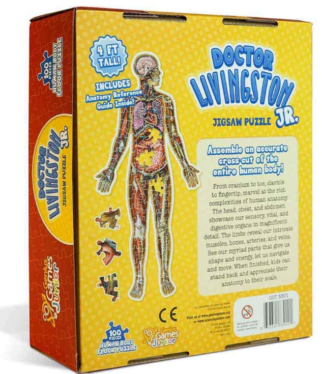 Golvpussel för barn med 100 bitar av människokroppen - ohneen