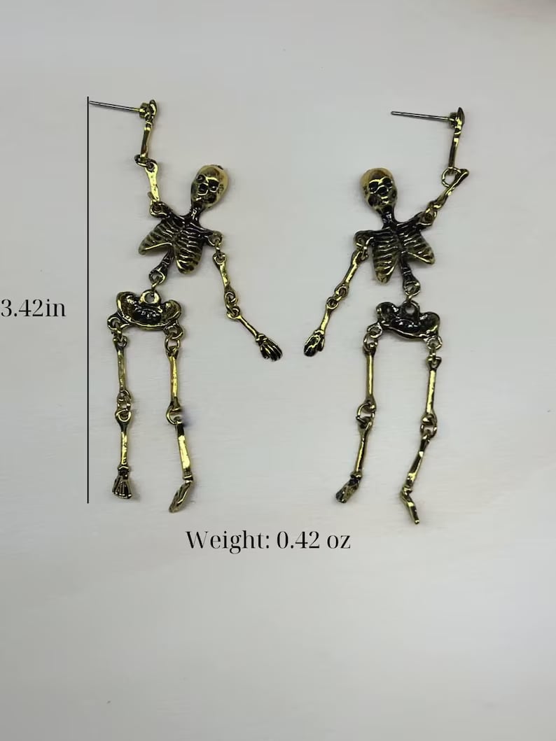 Guld Skelett Örhängen/Gold Skeleton Earrings - ohneen