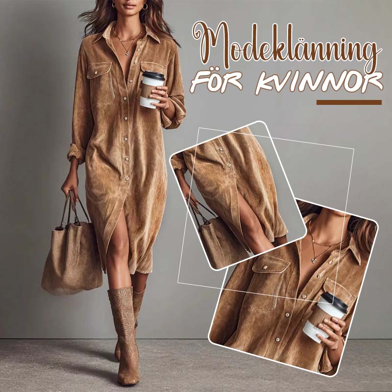 💜Sista Dagen På Rea – 50% rabatt💜 Manchesterklänning För Kvinnor, Avslappnad Och Moderiktig