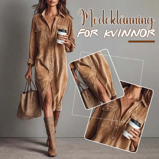 💜Sista Dagen På Rea – 50% rabatt💜 Manchesterklänning För Kvinnor, Avslappnad Och Moderiktig