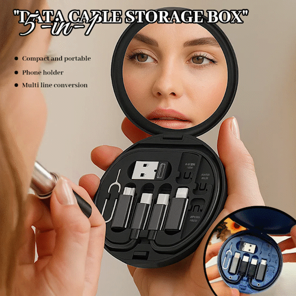 📱5-in-1  Multi USB Charging Adapter Cable Kit-Supports 66W PD