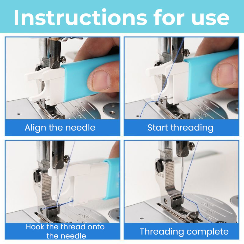 🧵Quick-Thread Needle Threader Tool | Dmetal Hook for Easy Sewing & Crafts