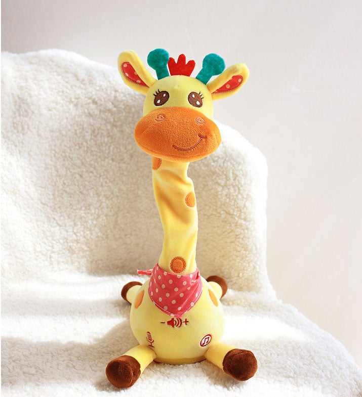 🎉 The Bestselling Musical Giraffe Teether – Musical Dancing Giraffe Stuffed Animal - Interactive Baby Toy that Repeats & Sings 🦒🎵🗣️