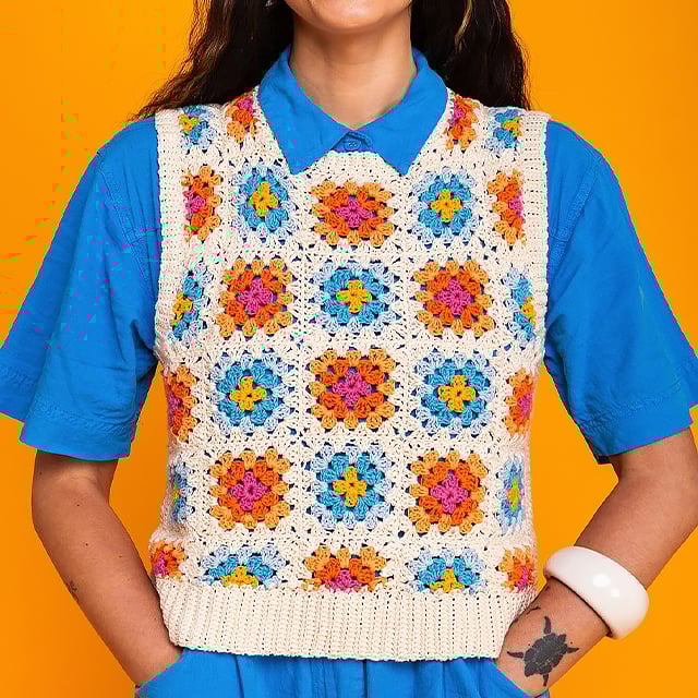 [50 miks og match design]The Granny Square Card Deck/The Granny Square Card Deck,Stickmönsteruppsättning - ohneen