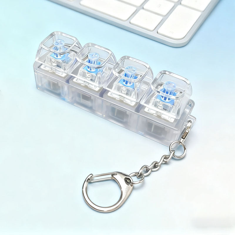 🎮Unzip The Four-button Mechanical Keyboard Keychain