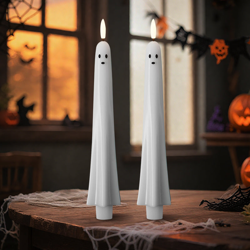 🎃👻 Fjärrstyrt spökljus med 3D-flammande veke 👻🎃 - ohneen