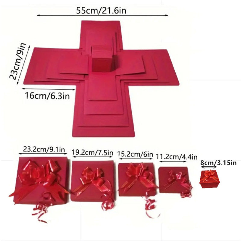 50 000+ SÅLDA! 🎁✨ Julens Perfekta Överraskning – Explosionslåda med Julstämning