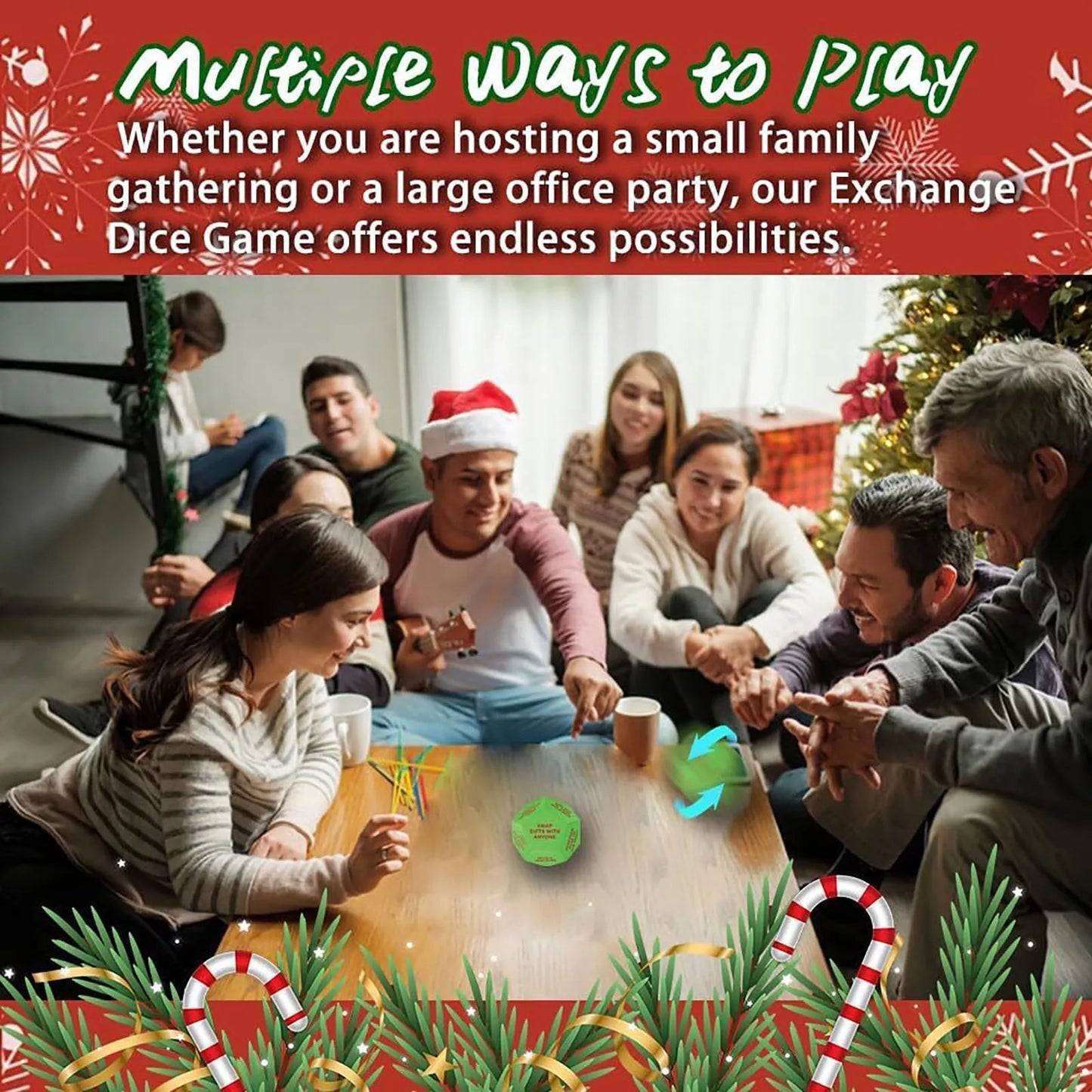 🎲 Santa Swap Gift Exchange Dice Game | Holiday Party Game for Families 🎁