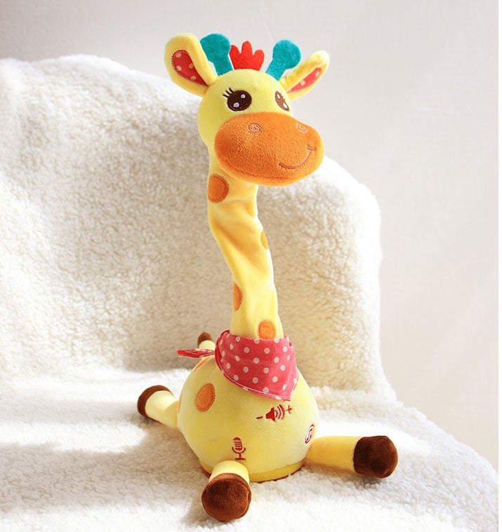 🎉 The Bestselling Musical Giraffe Teether – Musical Dancing Giraffe Stuffed Animal - Interactive Baby Toy that Repeats & Sings 🦒🎵🗣️