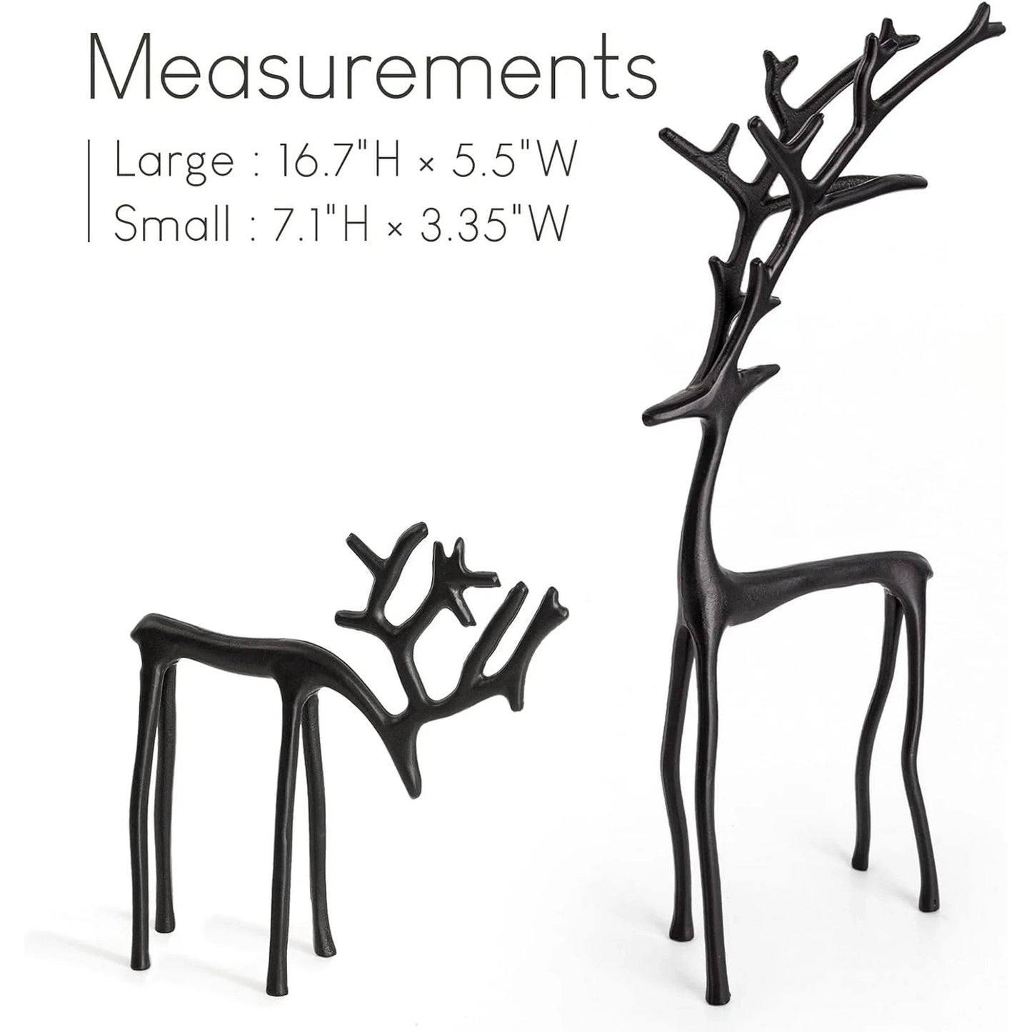 🎅Christmas bestsellers 🦌2 PC Black Reindeer Statues Christmas Decorations Set