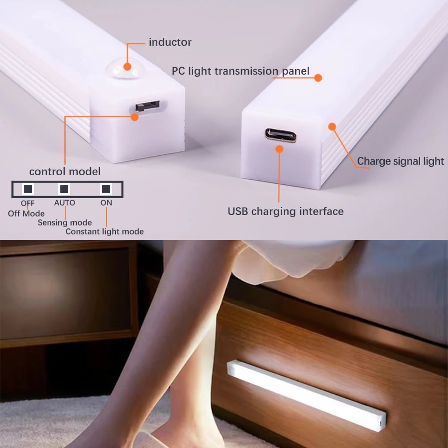 💡Sista dagen- Uppladdningsbara LED-lampor utan stans Smart Sensor Magnetic