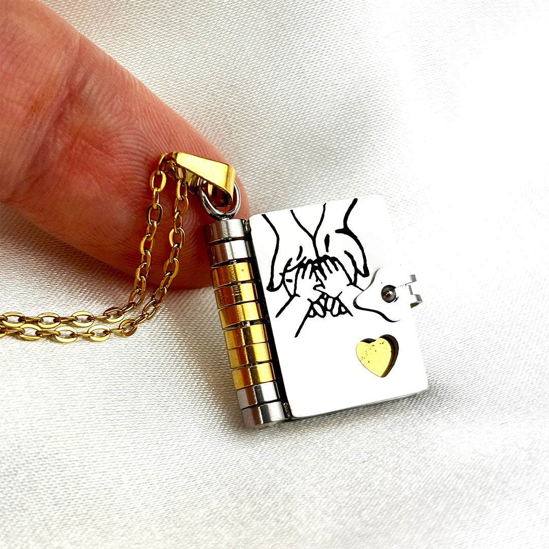 Edelstahl-Paarkette/Parhalsband i rostfritt stål - ohneen