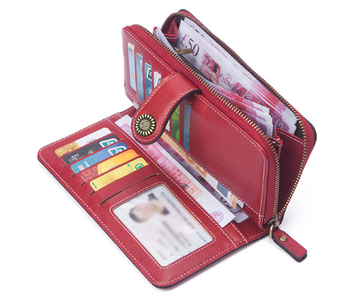 Plånbok med dragkedja för kvinnor （50% rabatt） - ohneen