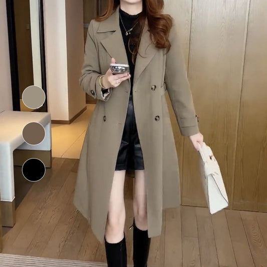 ⏳Limited-time special⏰High-quality, elegant women's trench coat with plush lining💖