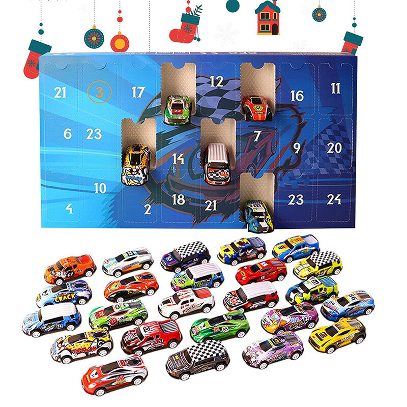 🎄📅24-dagars nedräkningsadventskalender för racingjul 2025 – nedräkning med racerbilar för barn🎁 - ohneen