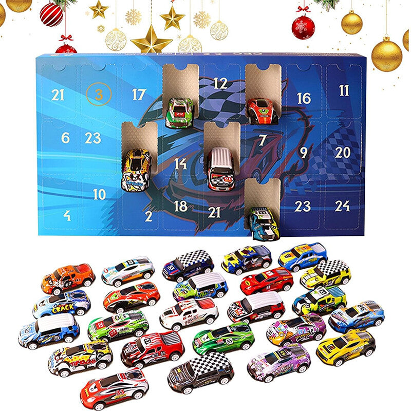 🎄📅24-dagars nedräkningsadventskalender för racingjul 2025 – nedräkning med racerbilar för barn🎁 - ohneen
