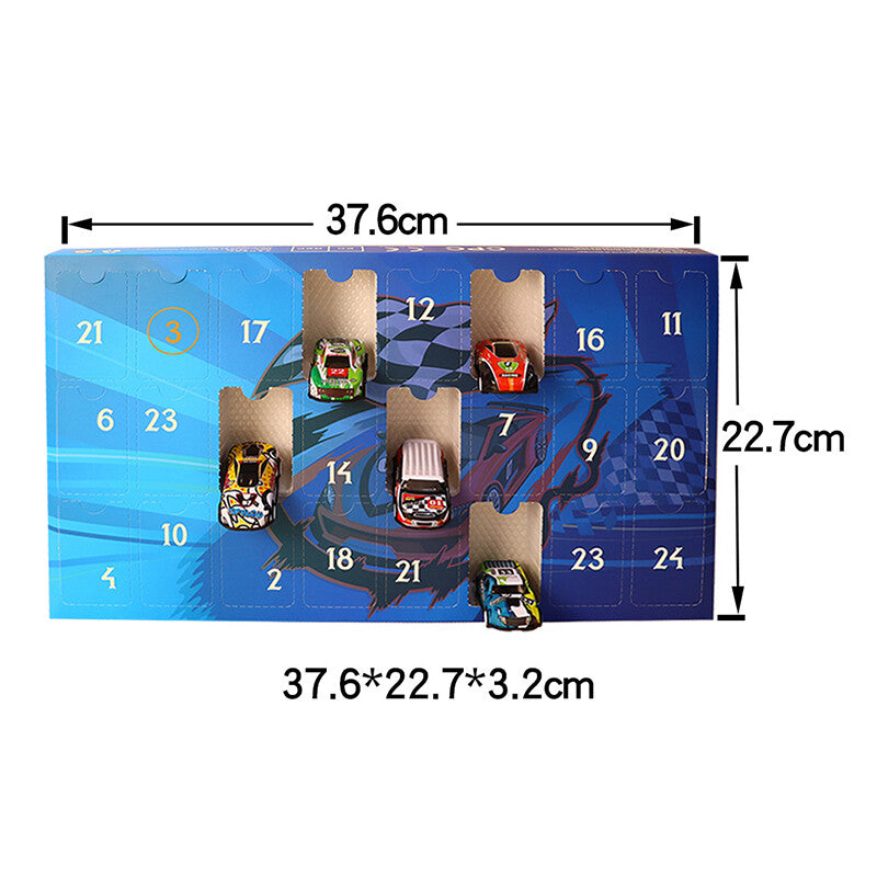 🎄📅24-dagars nedräkningsadventskalender för racingjul 2025 – nedräkning med racerbilar för barn🎁 - ohneen