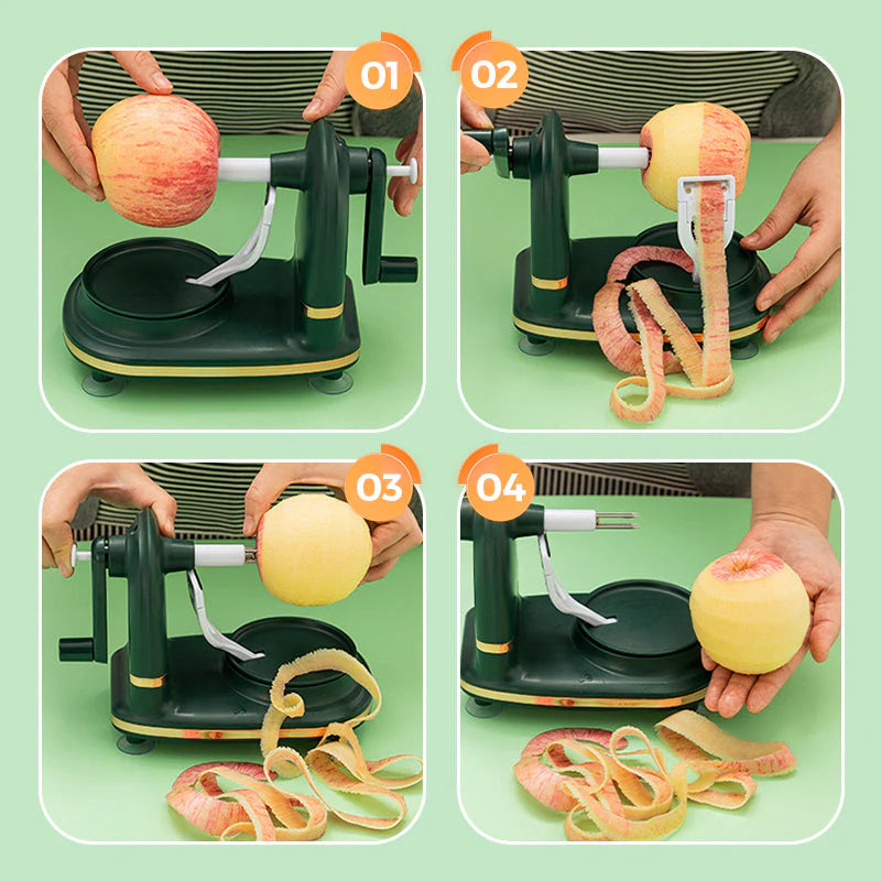 ⏳ Limited Time Special ⏰Hand Crank Fruit and Vegetable Peeler – Suction Cup Base, Adjustable, Manual Apple Peeler 🍎🥝🔪